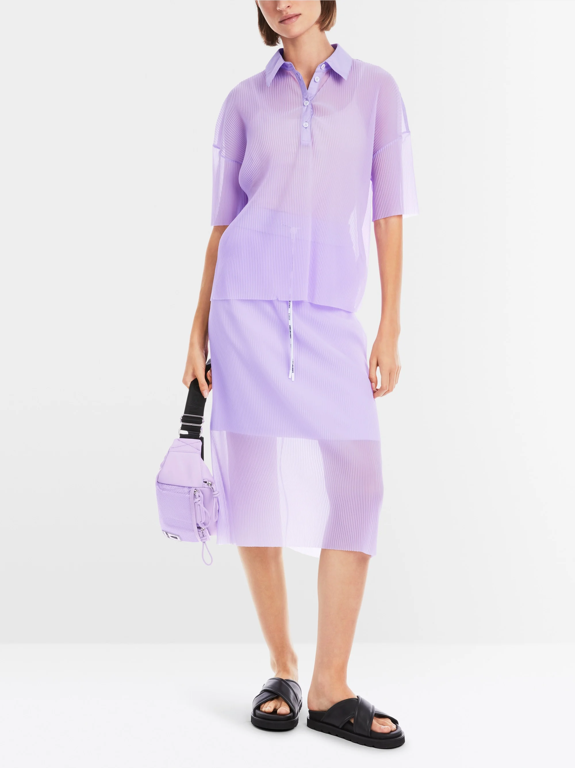 Marc-Cain Pleated polo shirt