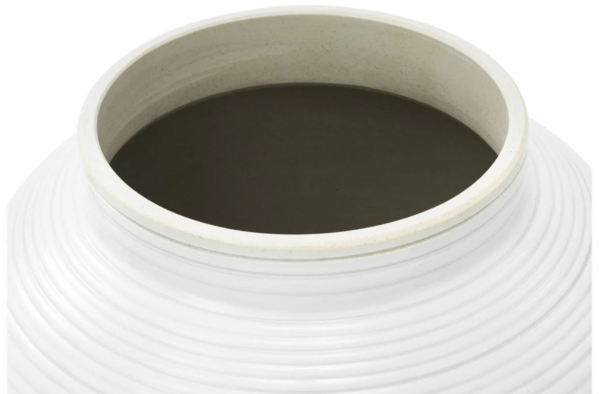 Casa Padrino jarra de porcelana de lujo con tapa blanca ? 40 x H. 65 cm - Hotel & Restaurant Decoration