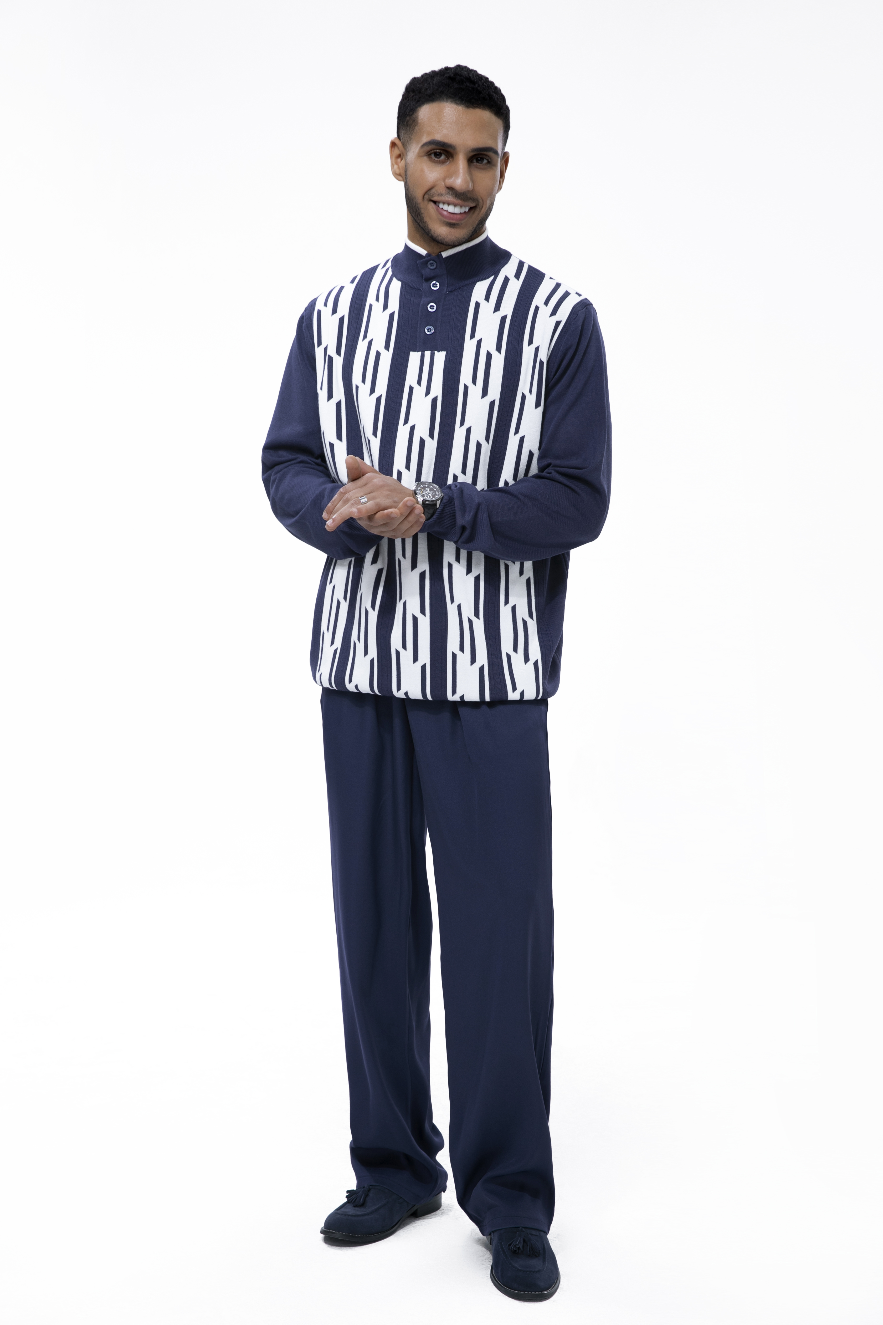 Suitmens Knitted Walking Suit Long Sleeve Suit 34