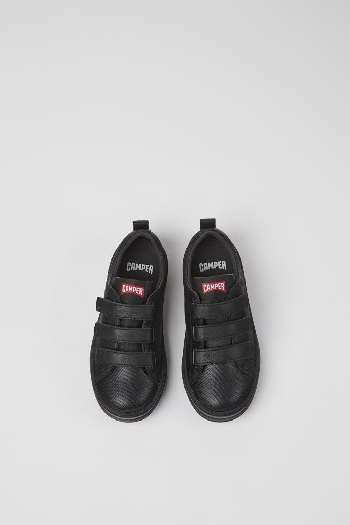 Runner Black leather and fabric sneakers for boys