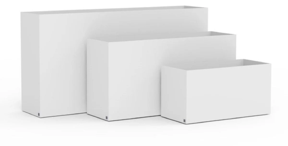 Casa Padrino maceta de lujo blanco mate 160 cm - Maceta rectangular