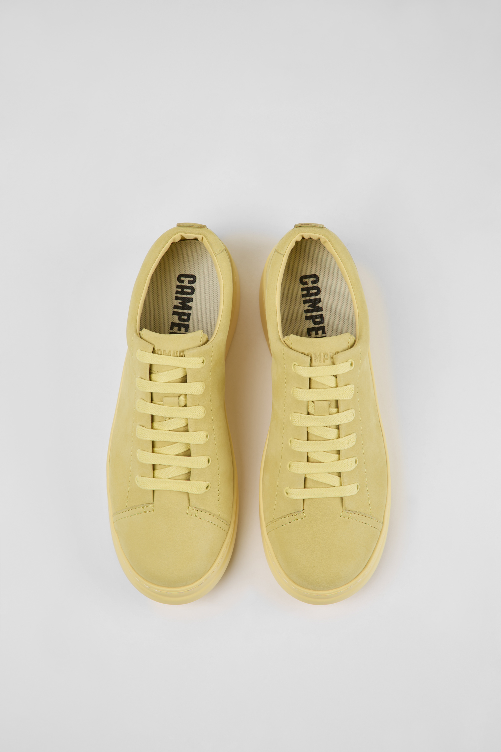 Runner Up - Yellow nubuck sneakers for women