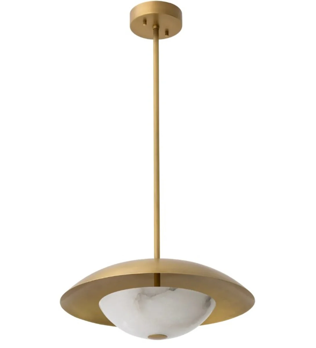 Casa Padrino l¨¢mpara colgante de lujo lat¨®n antiguo / alabastro ? 50 cm x A. 20 cm