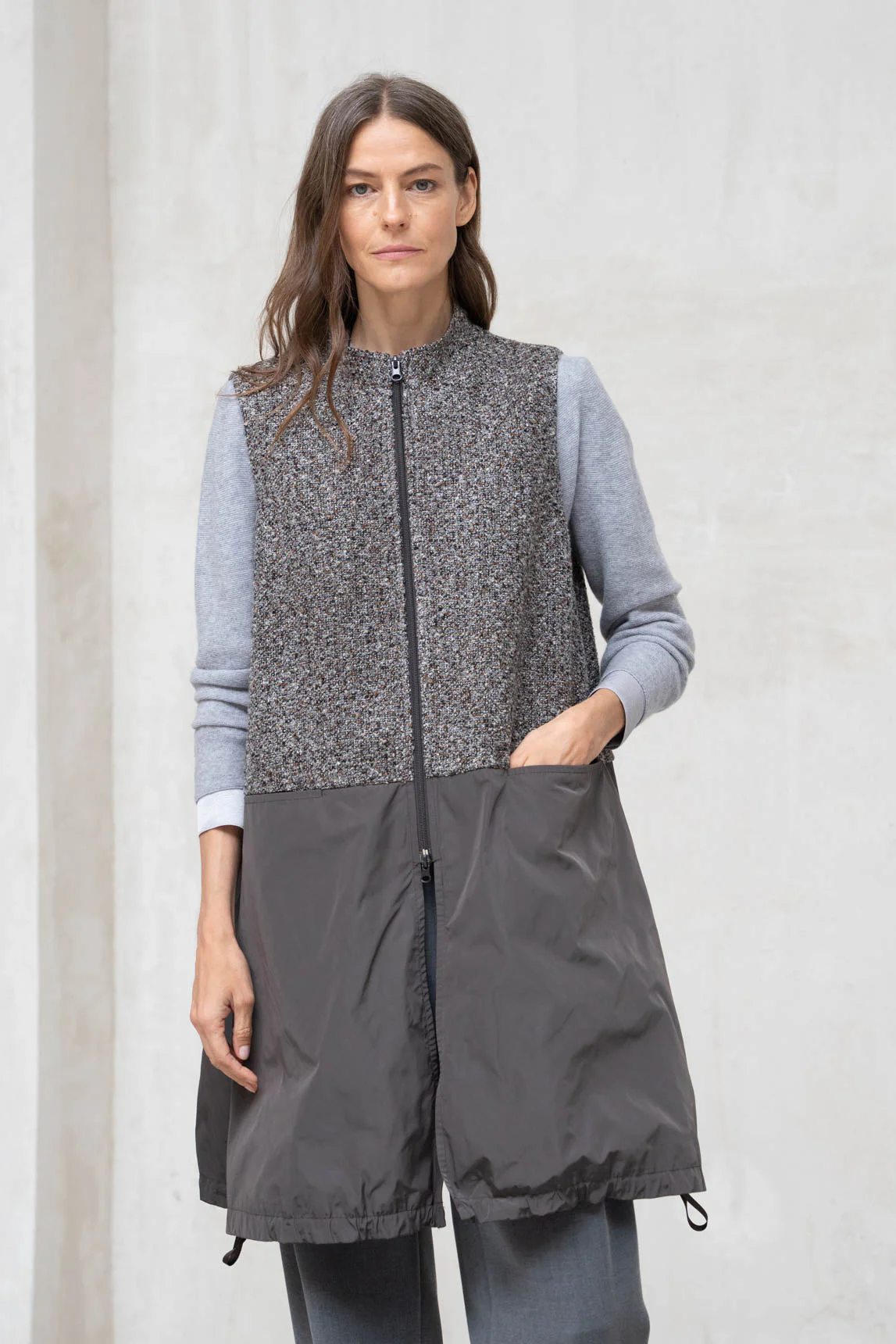 Rivera-spain Chaleco Mantova combinado gris