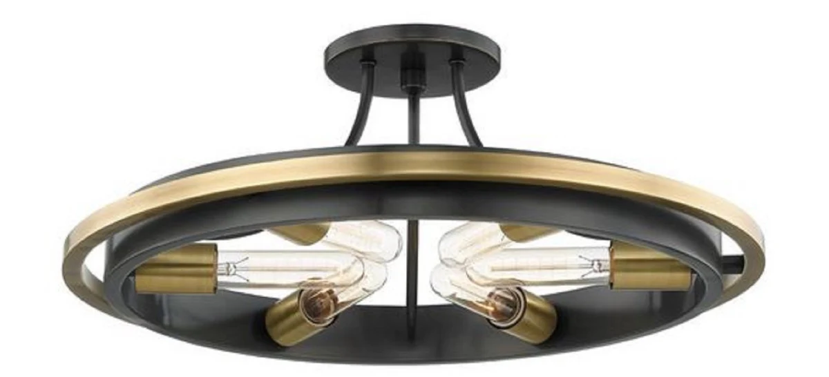 Casa Padrino lámpara colgante de lujo bronce antiguo / latón antiguo Ø 53,3 x H. 20,3 cm - Colección de Lujo