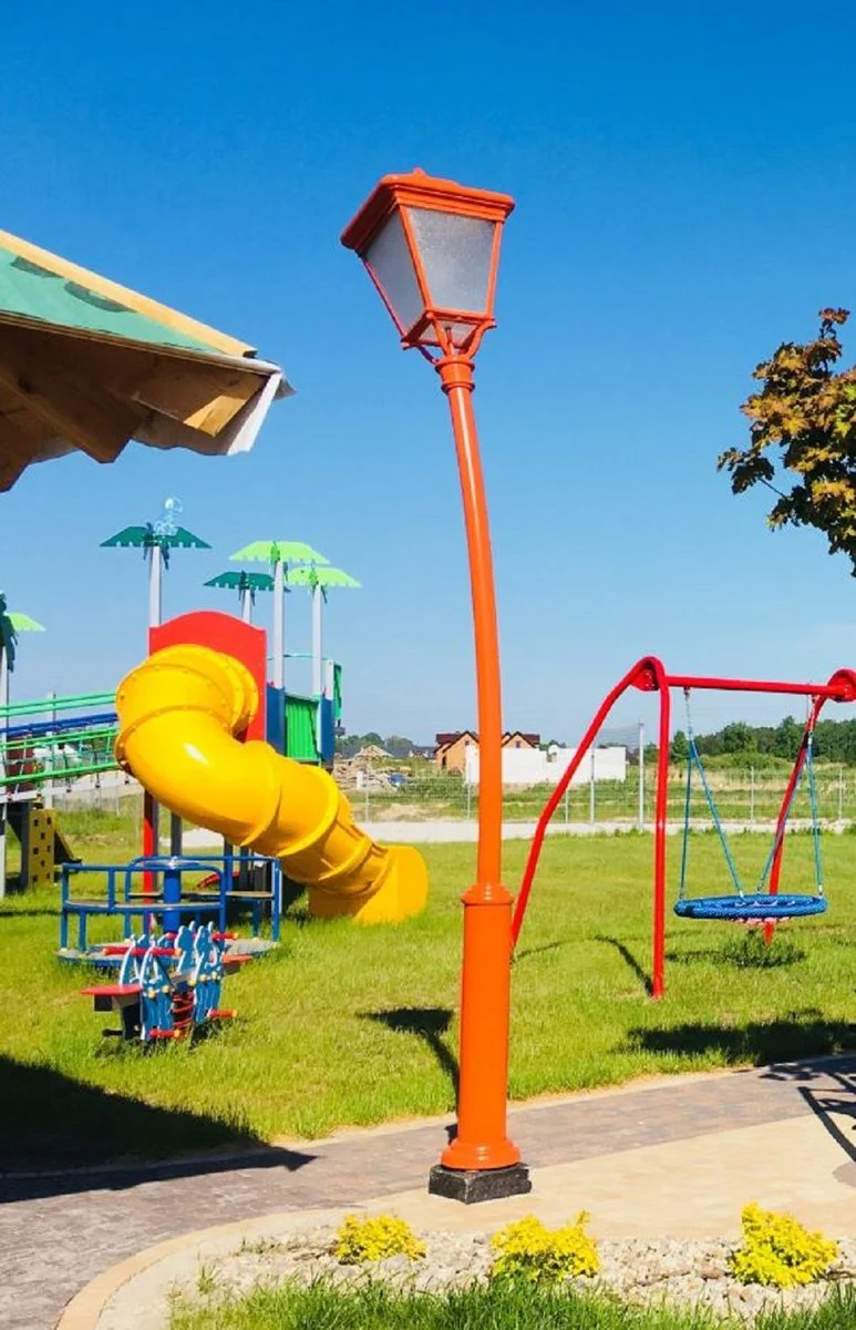 Casa Padrino linterna de jard¨ªn Art Nouveau naranja A. 353,5 cm - Iluminaci¨®n exterior