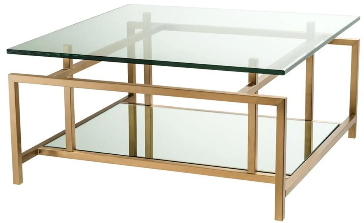 Casa Padrino mesa de centro latón 70 x 70 x H. 35 cm - Mesa de centro