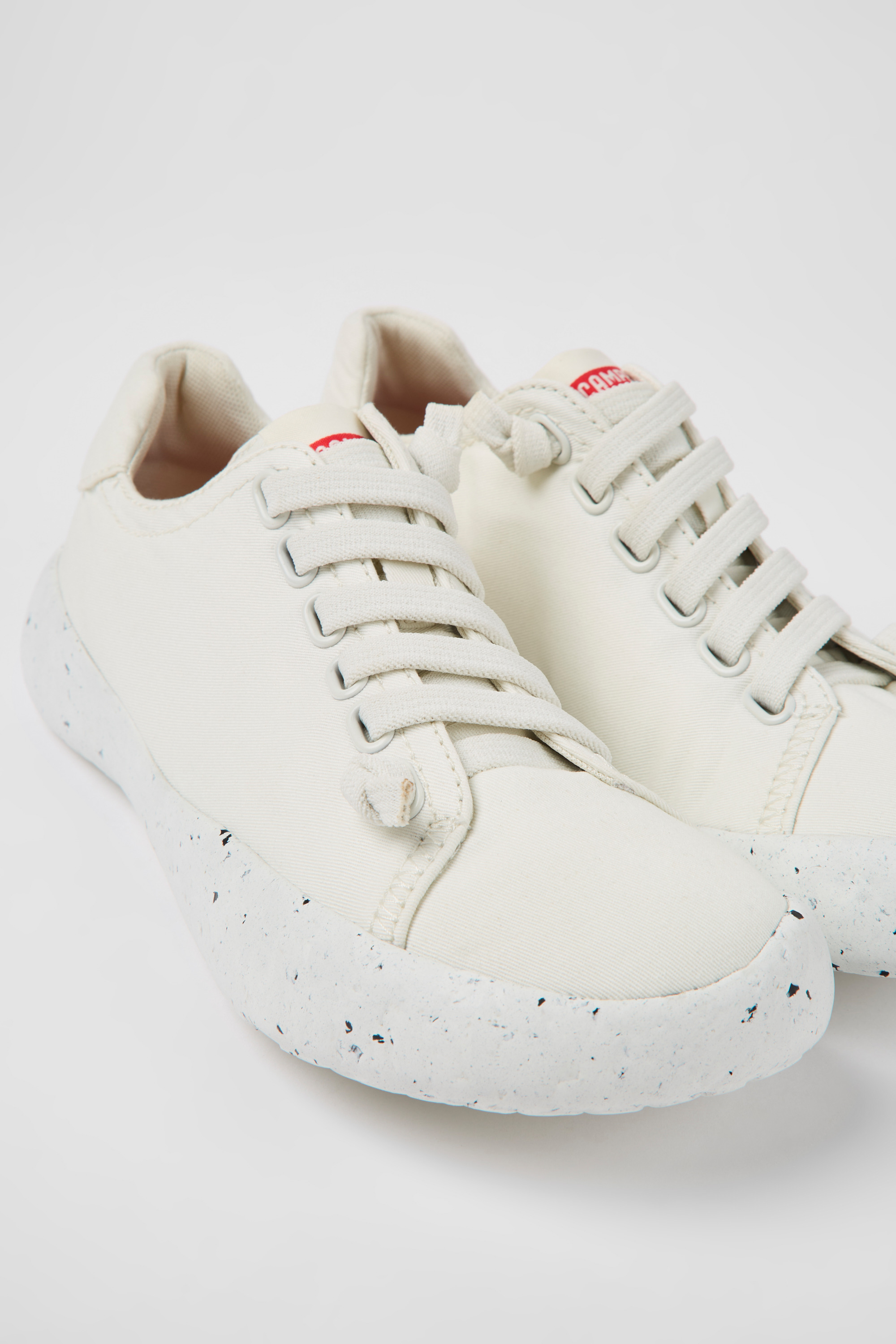 Peu Stadium - White textile sneakers for women
