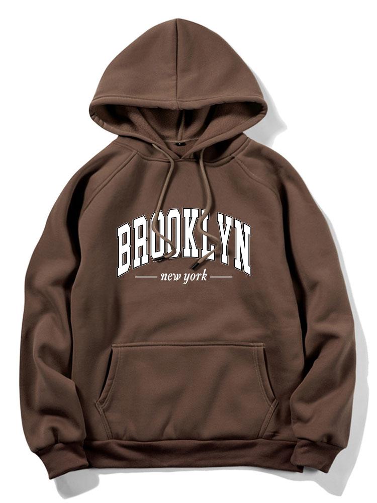 Brooklyn Letter Print Hoodie