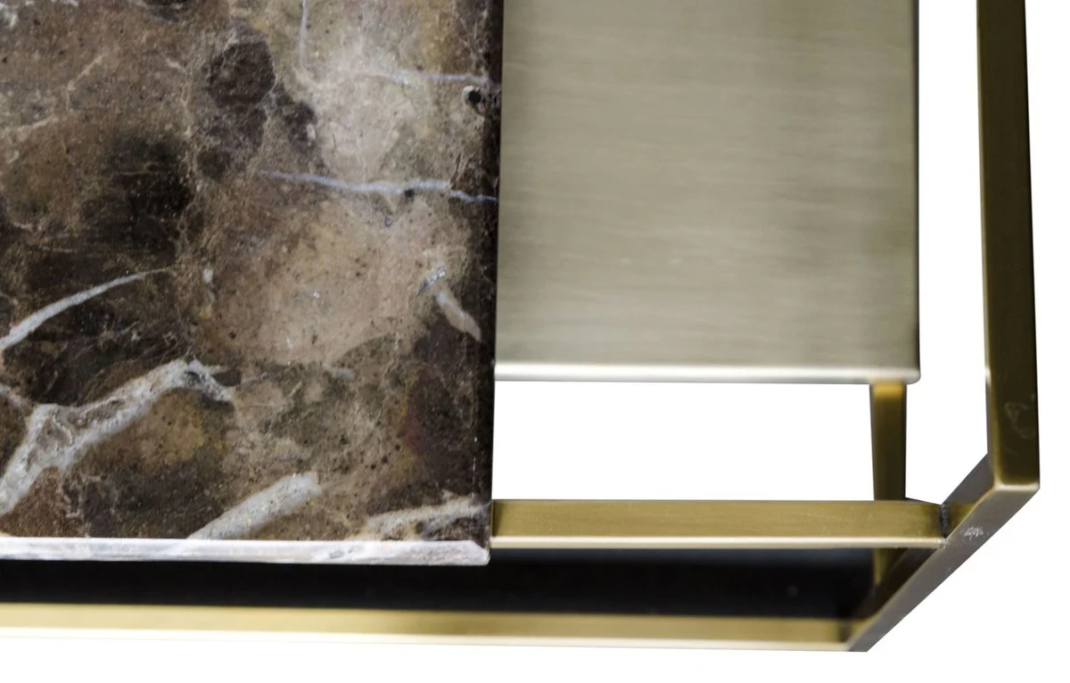 Casa Padrino mesa de centro de lujo dorado 100 x 100 x H 39,5 cm - Mesa de Centro de Diseño