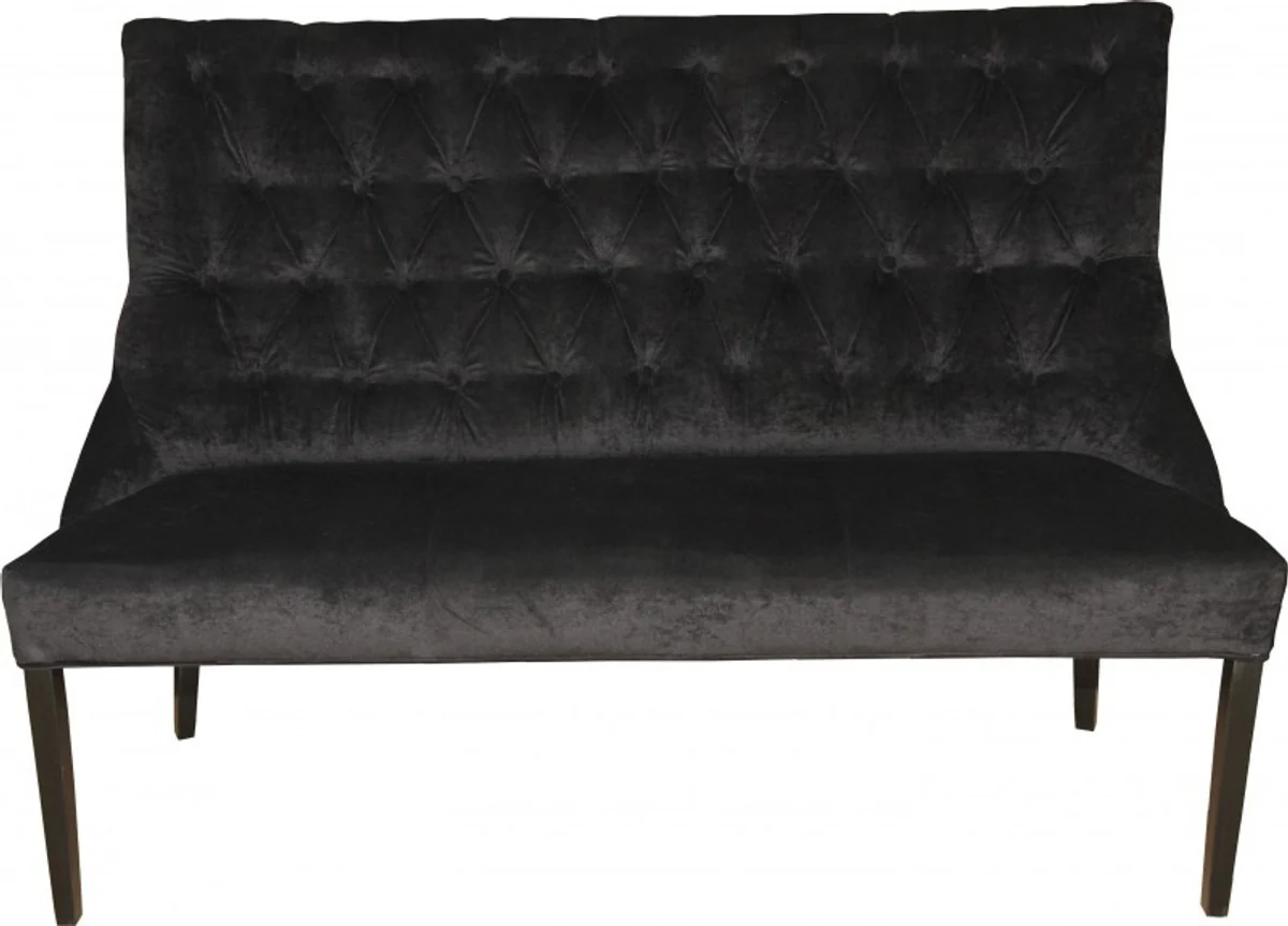 Casa Padrino Designer Chesterfield Bench / sofa in black, W 155 cm, H 108 cm, D 70 cm - Retro Salon Furniture