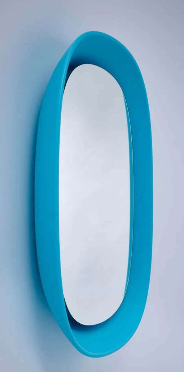 Casa Padrino espejo de dise?o de lujo azul 70 x H. 97 cm - Espejo de Pared de Dise?o con Luz