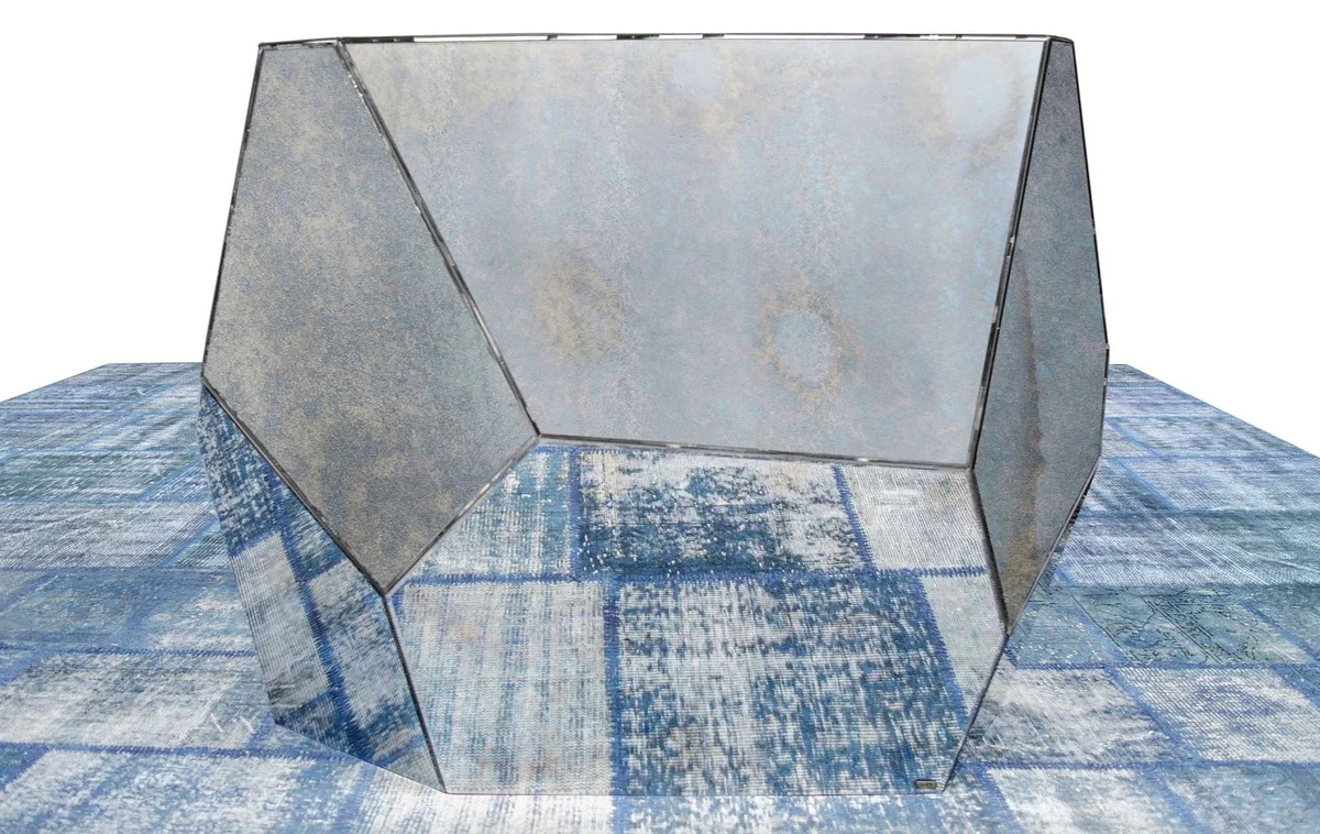 Casa Padrino consola de dise?o con espejo antiguo de vidrio 125 x 54 x H. 100 cm - colecci¨®n de dise?o