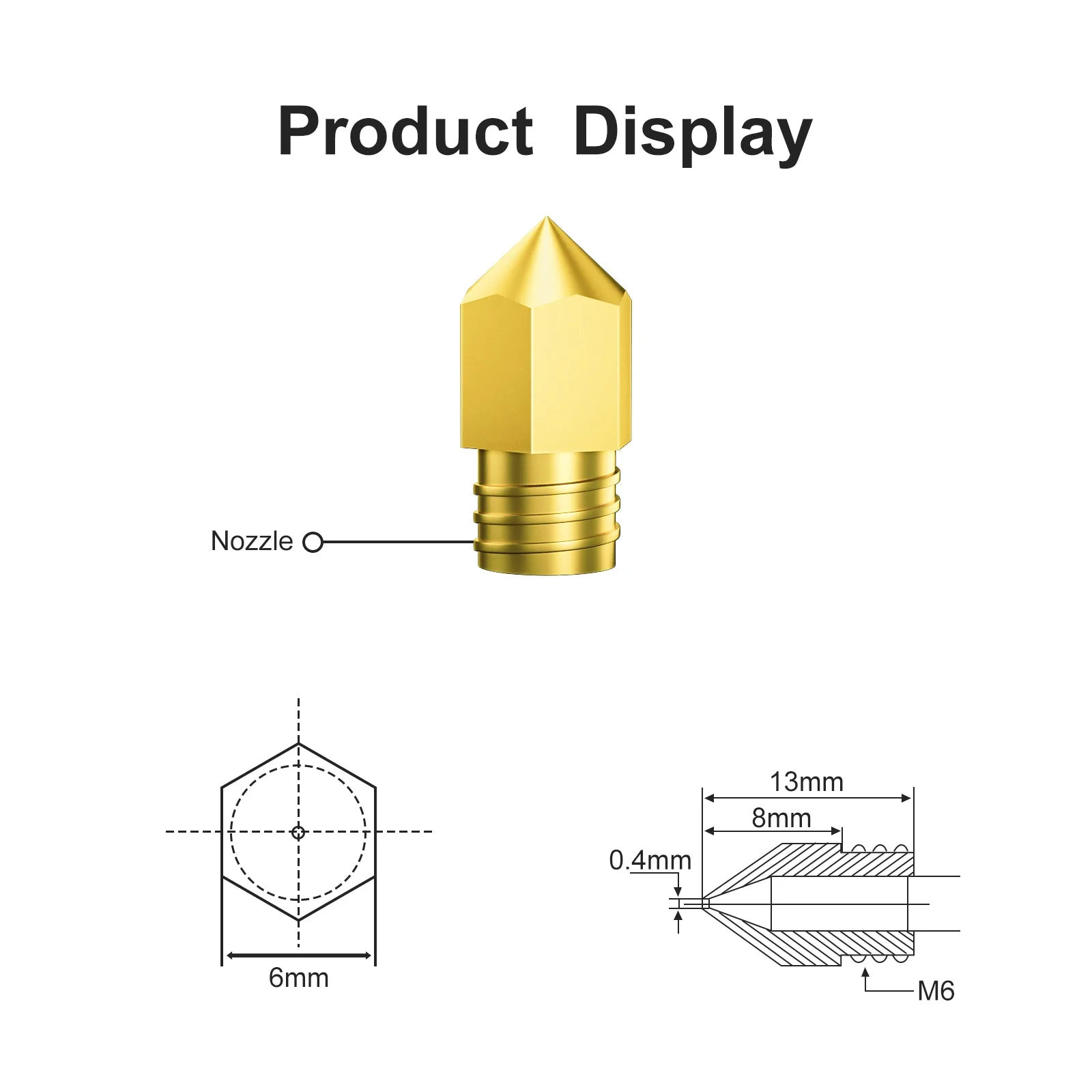 3D Printer Nozzle Copper Mouth