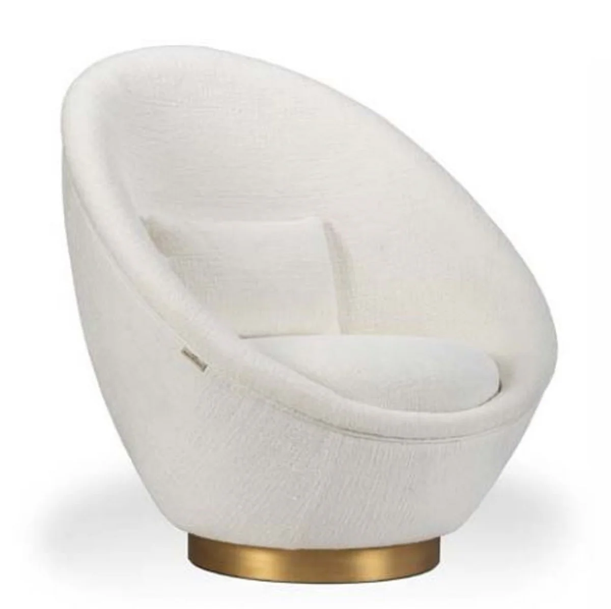 Casa Padrino sill¨®n de sal¨®n de dise?o blanco / lat¨®n 85 x 90 x A. 95 cm - Sill¨®n de sal¨®n - Sill¨®n de hotel - Calidad de lujo