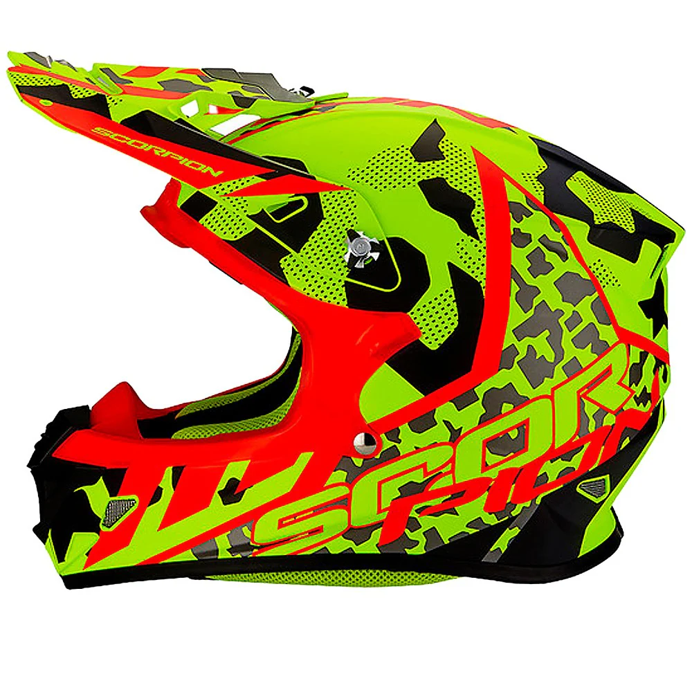 CASCO CROSS / ENDURO SCORPION VX21 AIR FURIO AMARILLO / NEGRO / ROJO