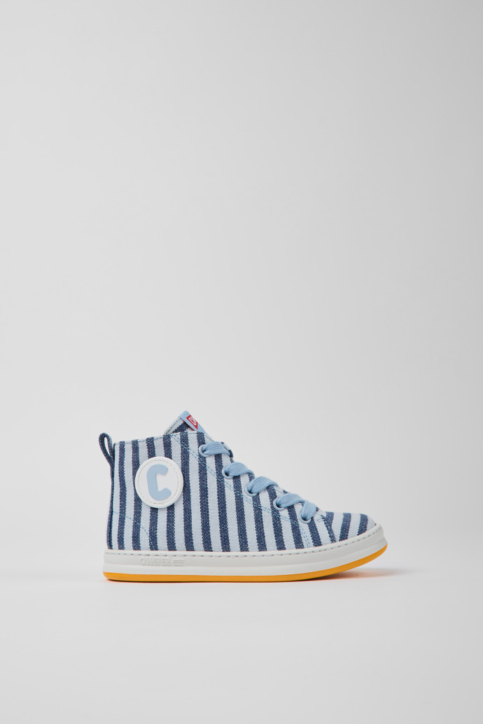Runner Sneakers in blue and white fabric for boys