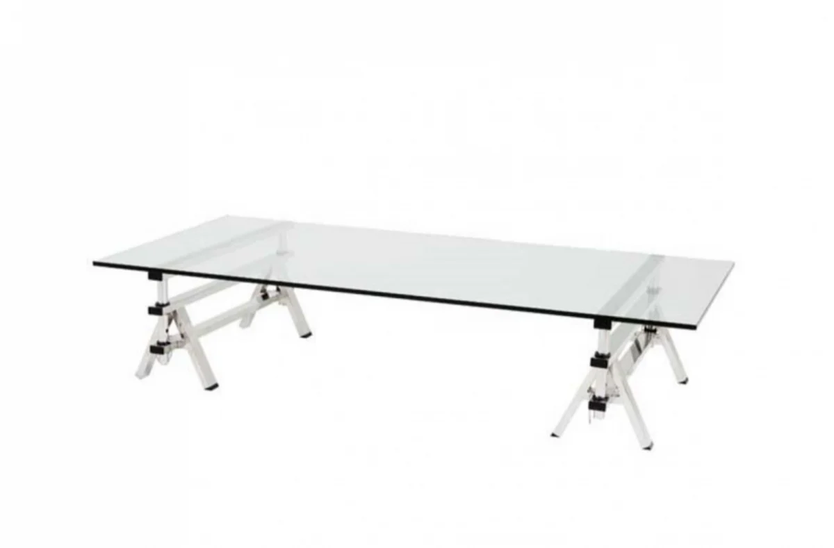 Casa Padrino Art Deco luxury coffee table 170 x 100 x H. 31-42 cm - living room coffee table - Luxury Furniture