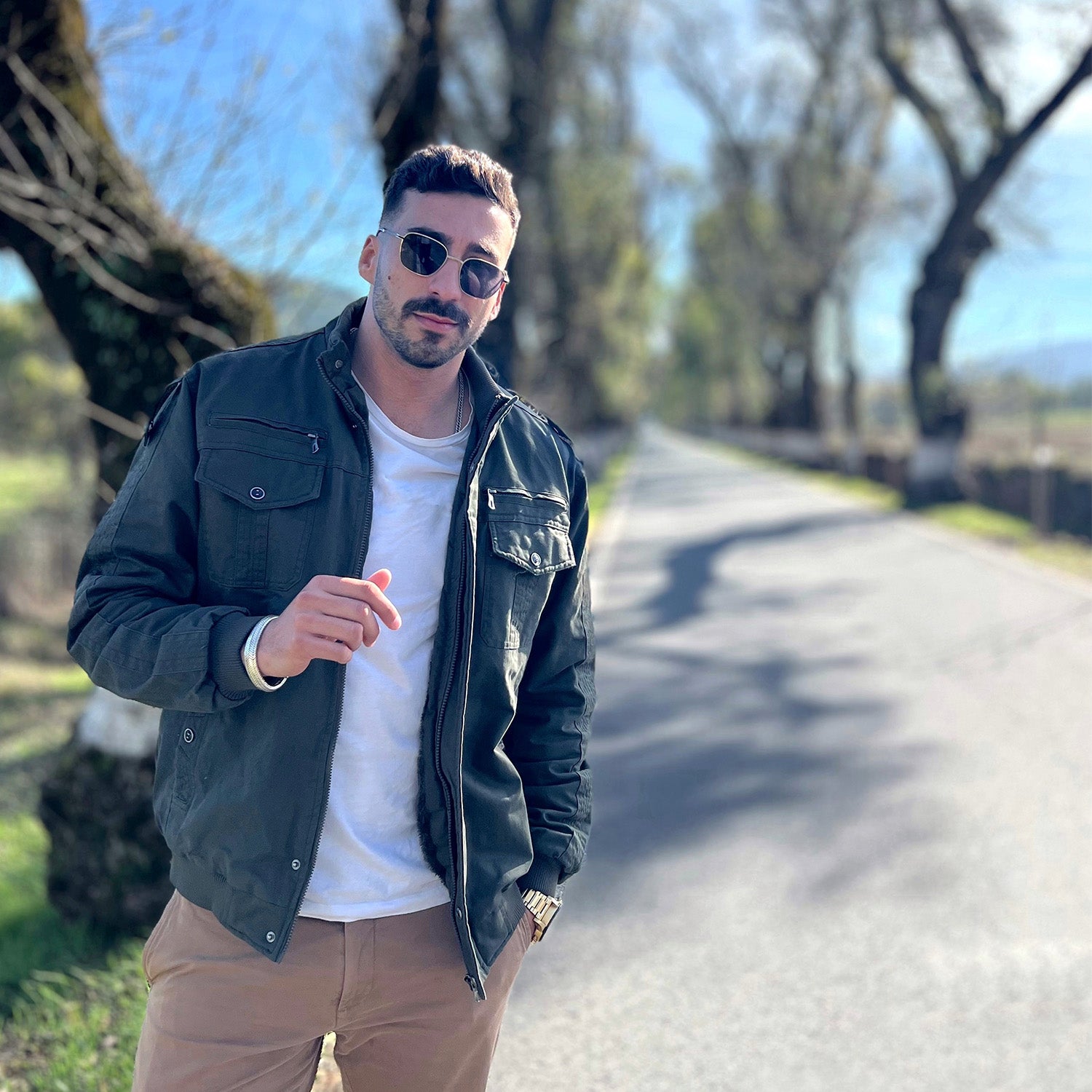 Men's Winter Cargo Jacket Military Pilot Coat Fleece Warm Stand Collar Tactical Jacket