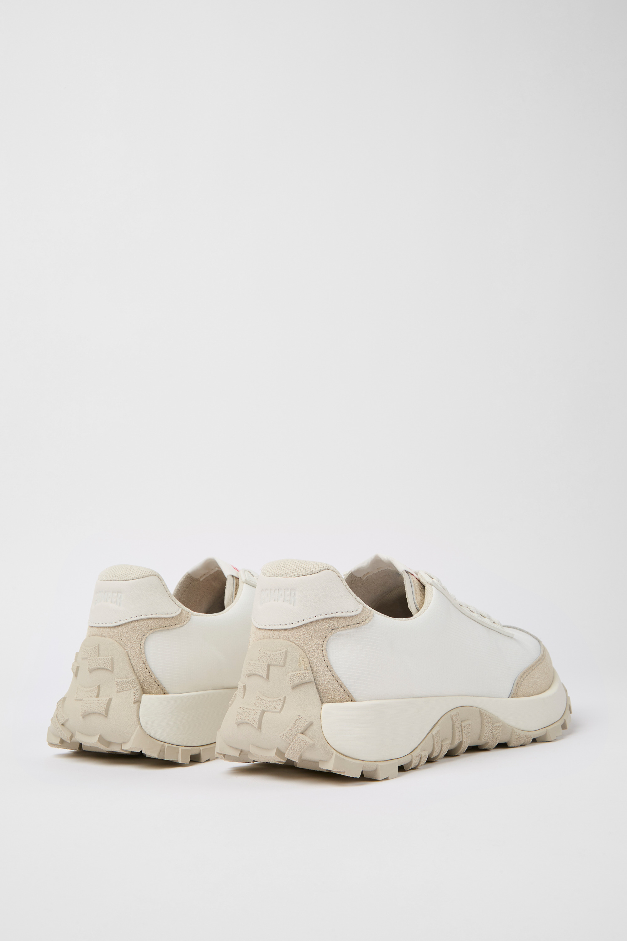 Drift Trail - White textile and nubuck sneakers for men