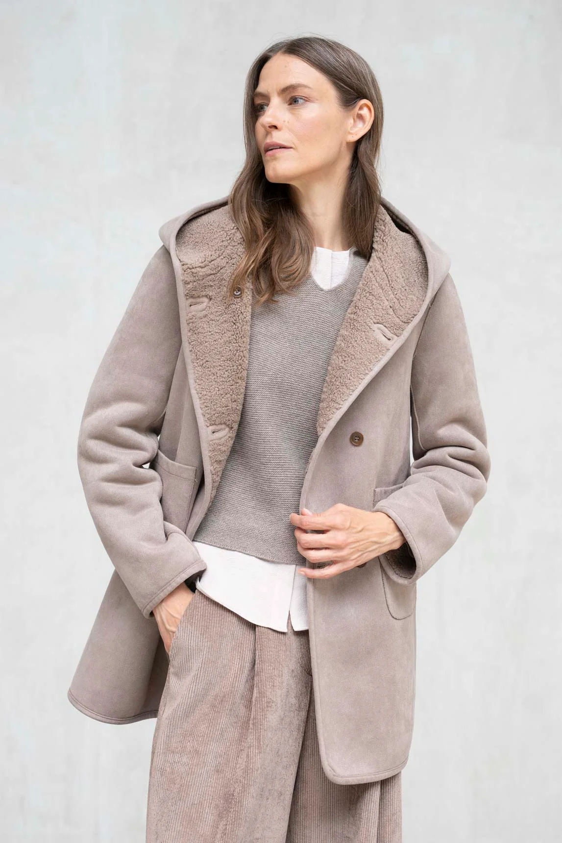 Rivera-spain Abrigo Sirmione reversible topo