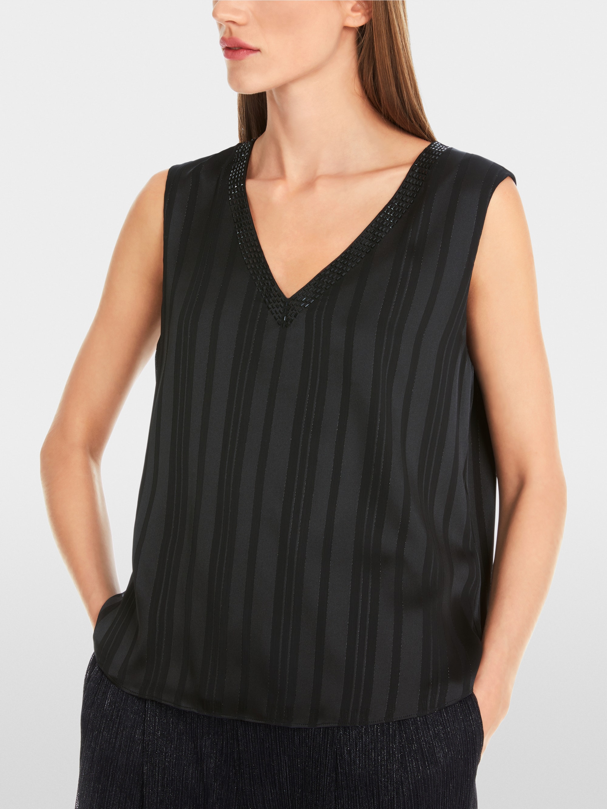 Marc-Cain V-neck top with crystals