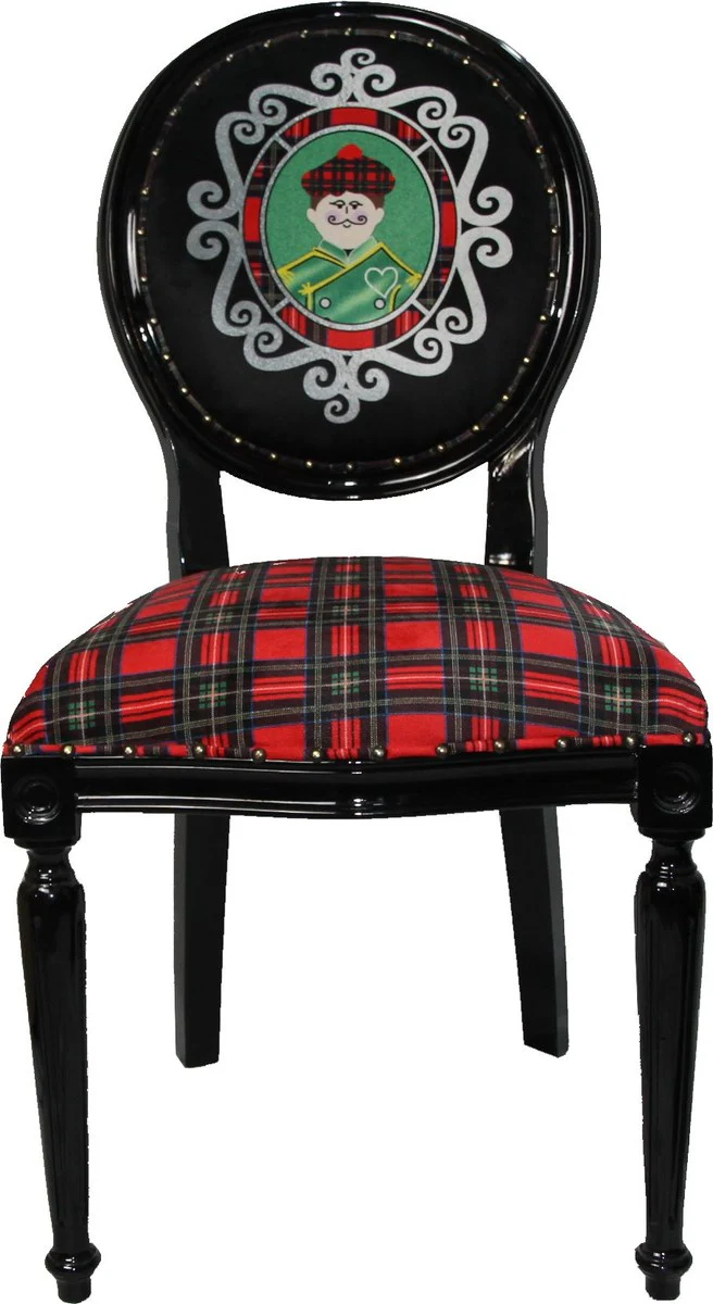 Casa Padrino barroco de lujo silla de comedor sin brazos Escocia Karo / Mujer usted - Silla del dise?ador - Edici¨®n Limitada