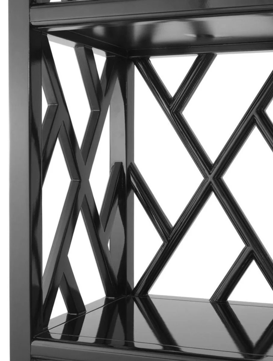 Casa Padrino estanter¨ªa de lujo con mueble piano negro de 65 x 34 x H. 226 cm - muebles de sala