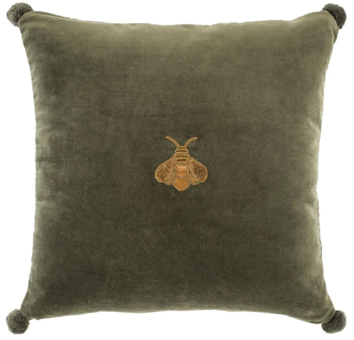 Cojines decorativos Casa Padrino de lujo verde / oro de 60 x 60 cm - accesorios para el hogar