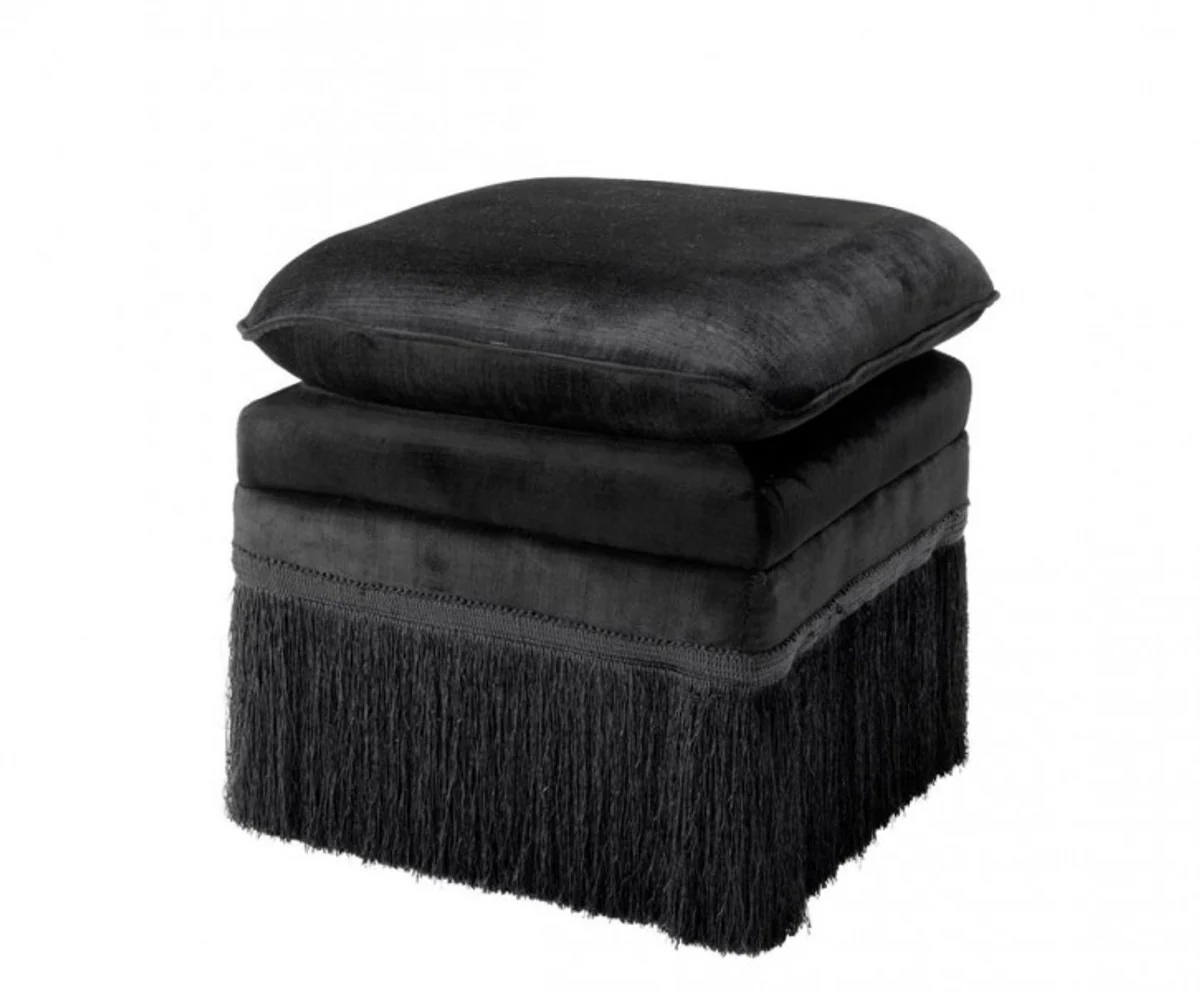 Casa Padrino luxury stool black 41 x 41 x H. 42 cm - Hotel Stool Furniture