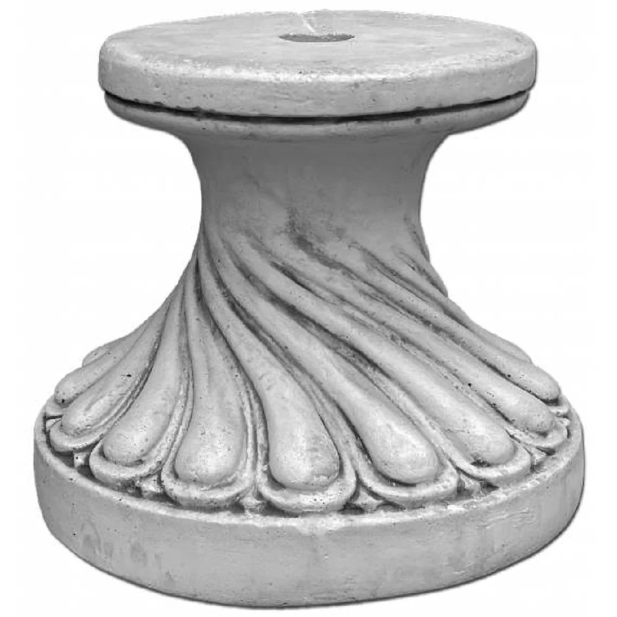 Casa Padrino pedestal barroco gris ? 39 x A. 34 cm - Magn¨ªfico pedestal de jard¨ªn estilo barroco - Pedestal redonda de piedra para decoraci¨®n de jard¨ªn - Accesorios barrocos decoraci¨®n de jard¨ªn