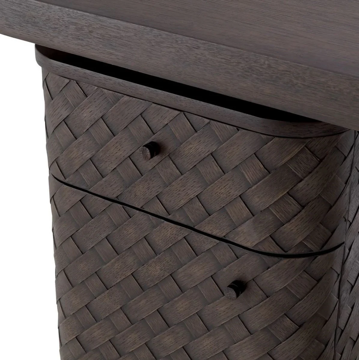 Casa Padrino escritorio de lujo marr¨®n / bronce 150 x 60 x A. 75 cm - Mesa de oficina de madera maciza con caj¨®n y puerta - Muebles de oficina - Muebles de lujo - Calidad de lujo