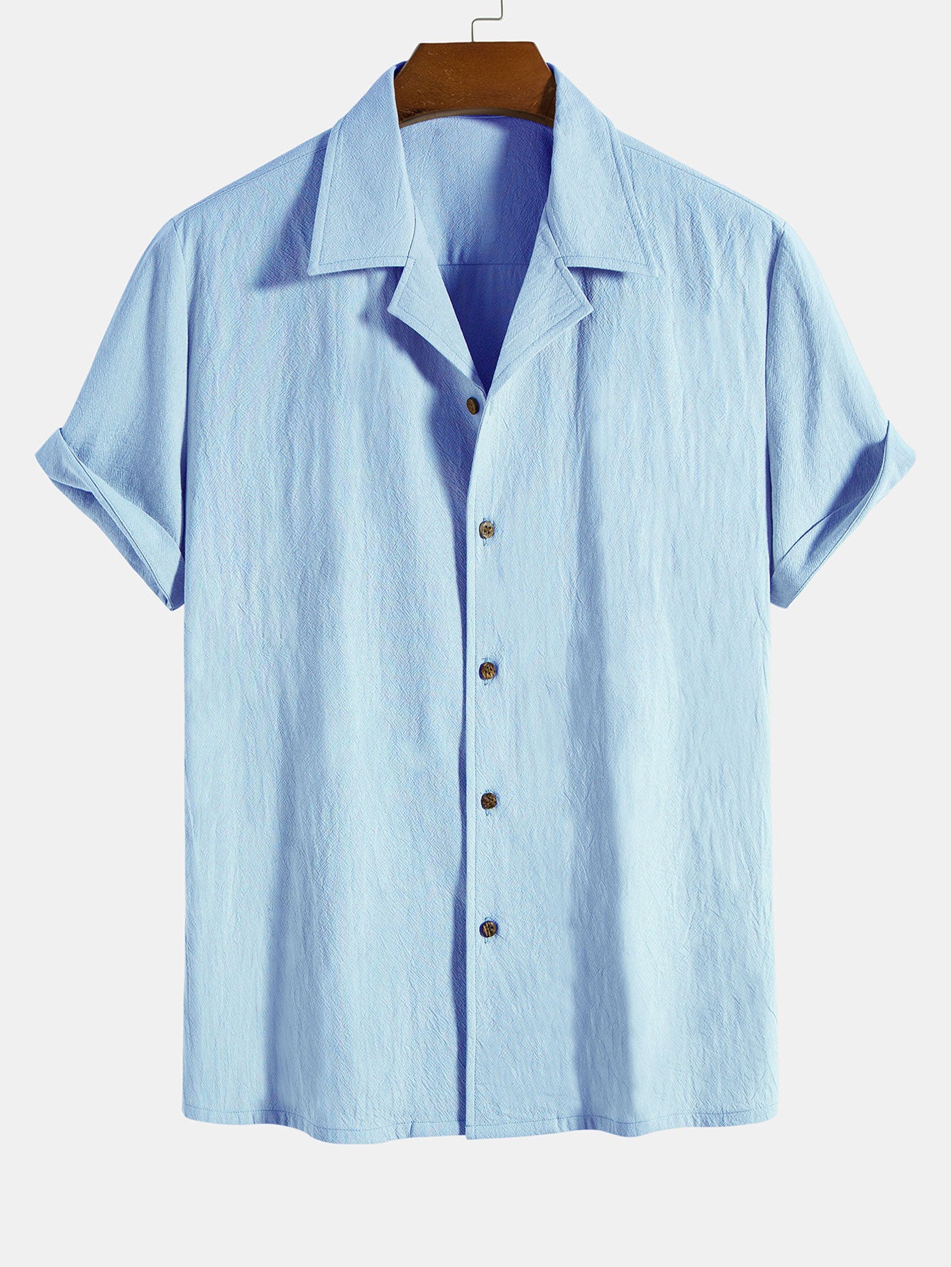 Textured Cotton Revere Shirt & 5