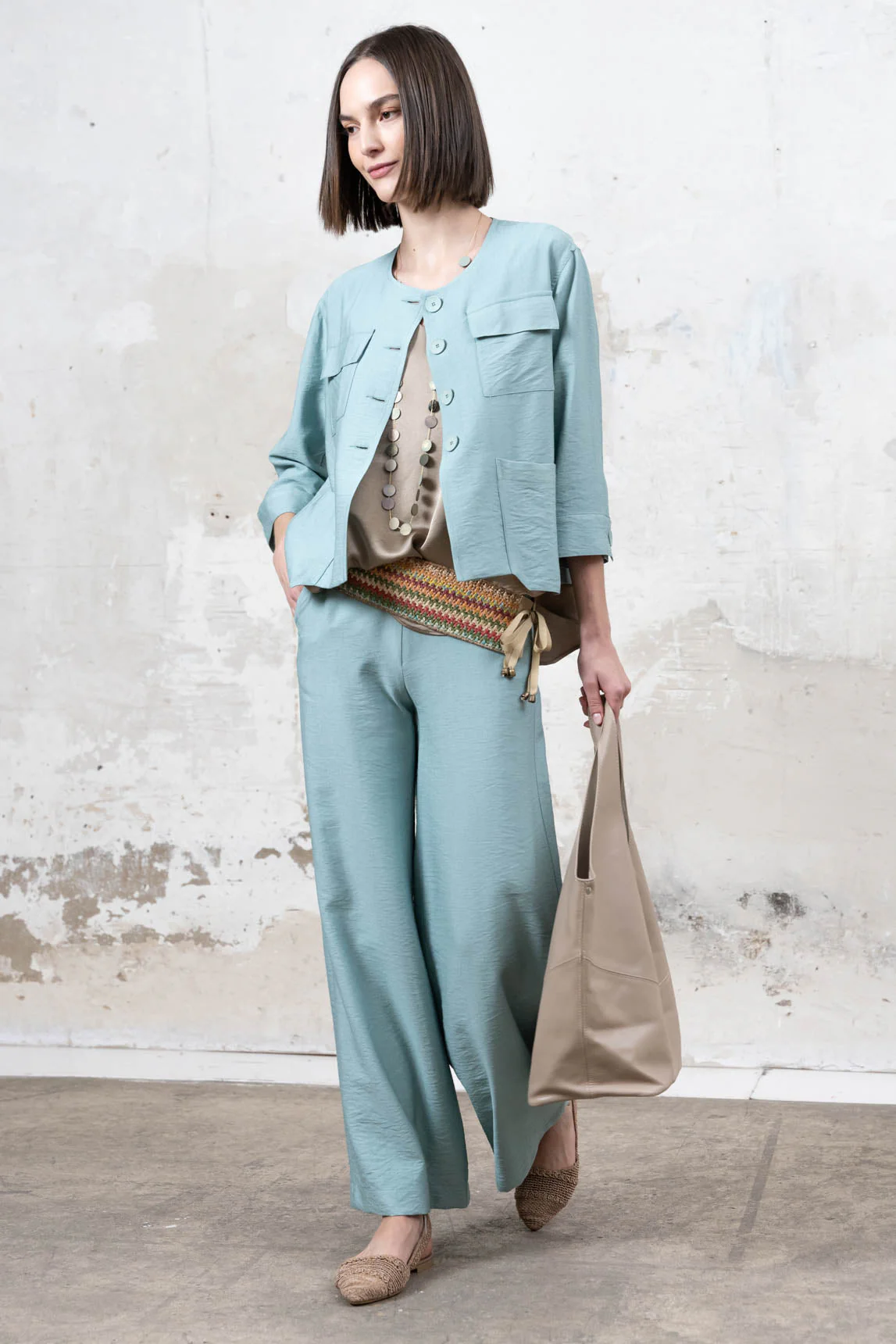 Rivera-spain Pantalón Biella turquesa