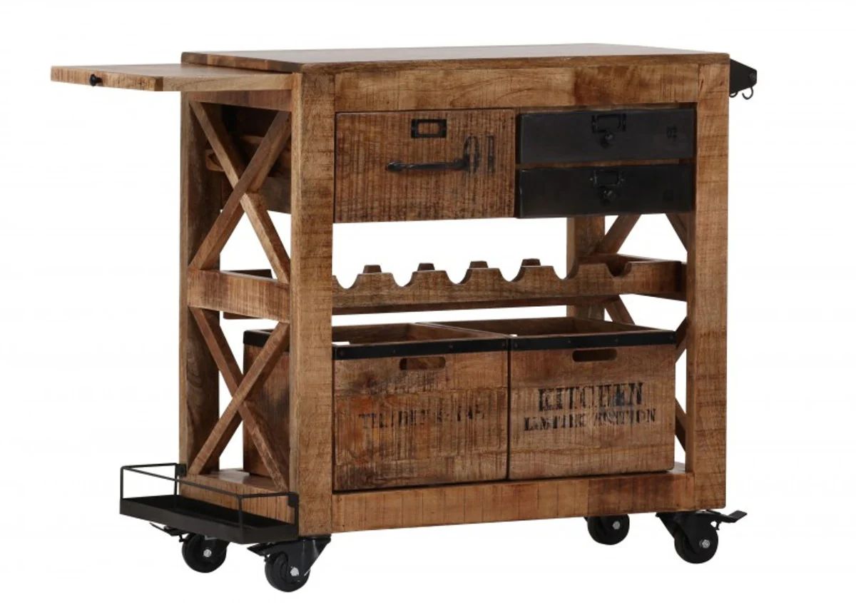 Casa Padrino Bar Trolley Serving mango hardwood - Hotel & Restaurant Furniture