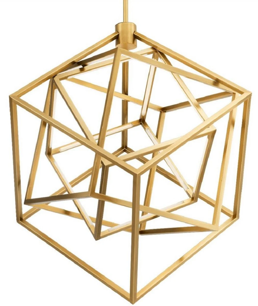 Casa Padrino araña de luces LED de diseño latón antiguo 82 x 78 x A. 82 cm - Araña de Lujo Moderna - Muebles de Lujo