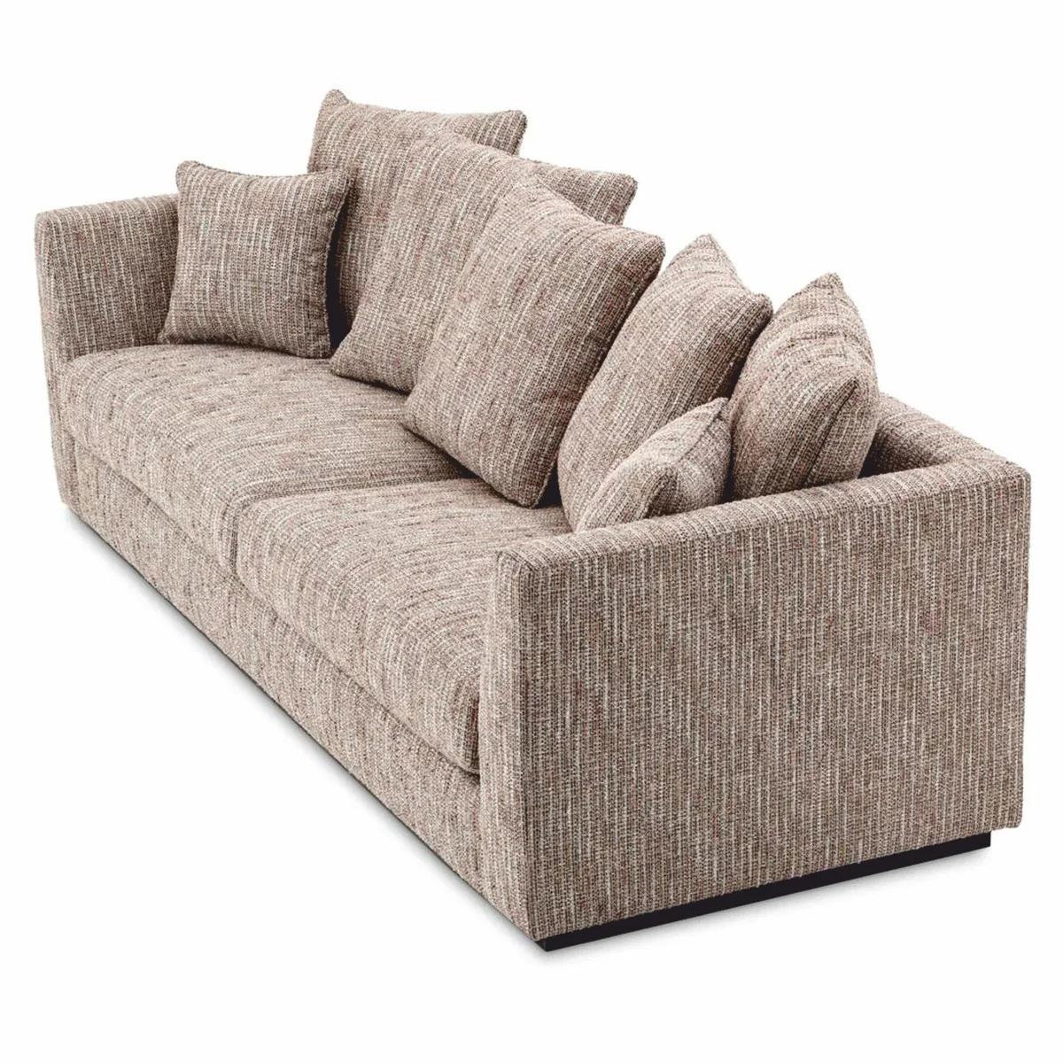 Casa Padrino sof¨¢ de lujo de sal¨®n beige / negro Al. 255 cm - Muebles de sal¨®n y hotel