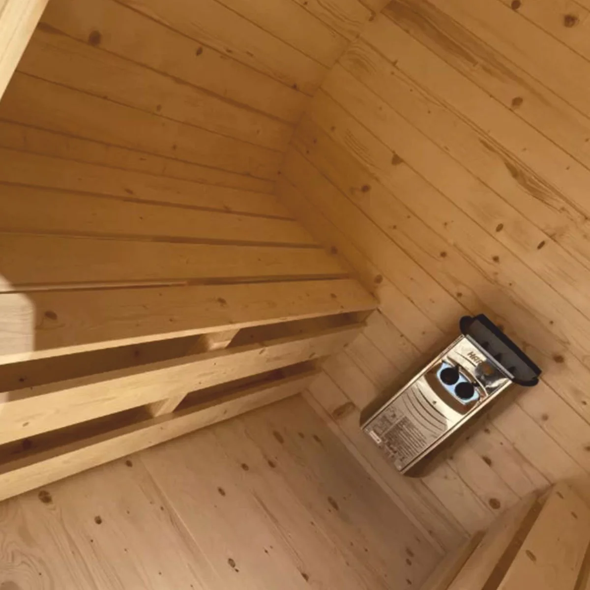 Casa Padrino sauna exterior de lujo natural / antracita 190 x 220 cm - Sauna de jard¨ªn de madera maciza