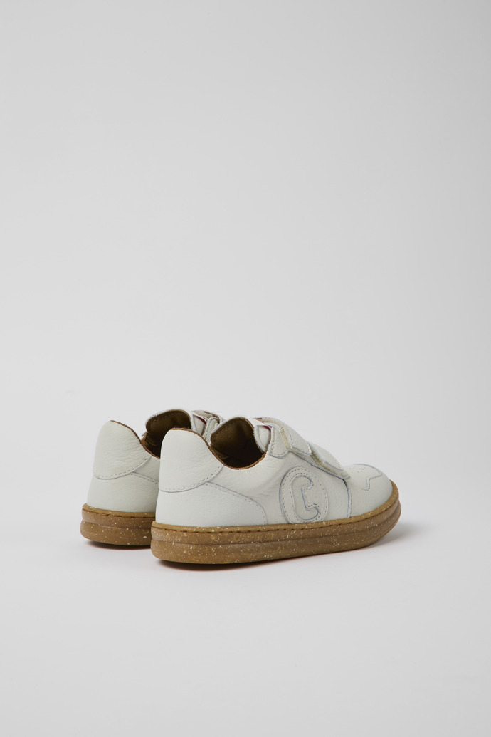 Runner Sneakers in white undyed leather