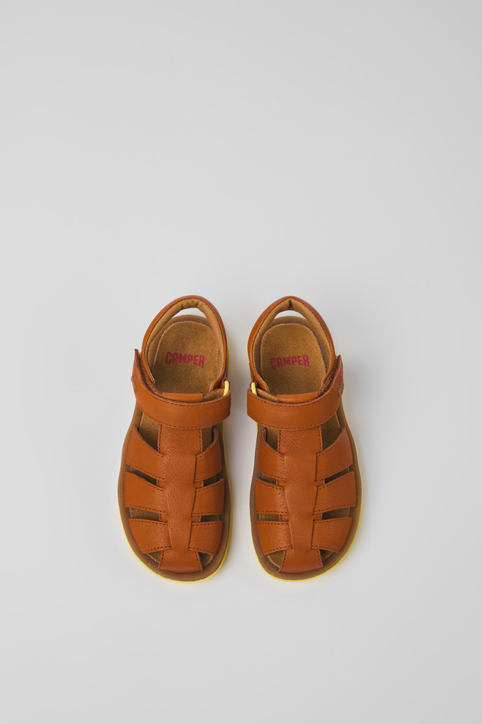 Bicho Brown leather sandals for boys