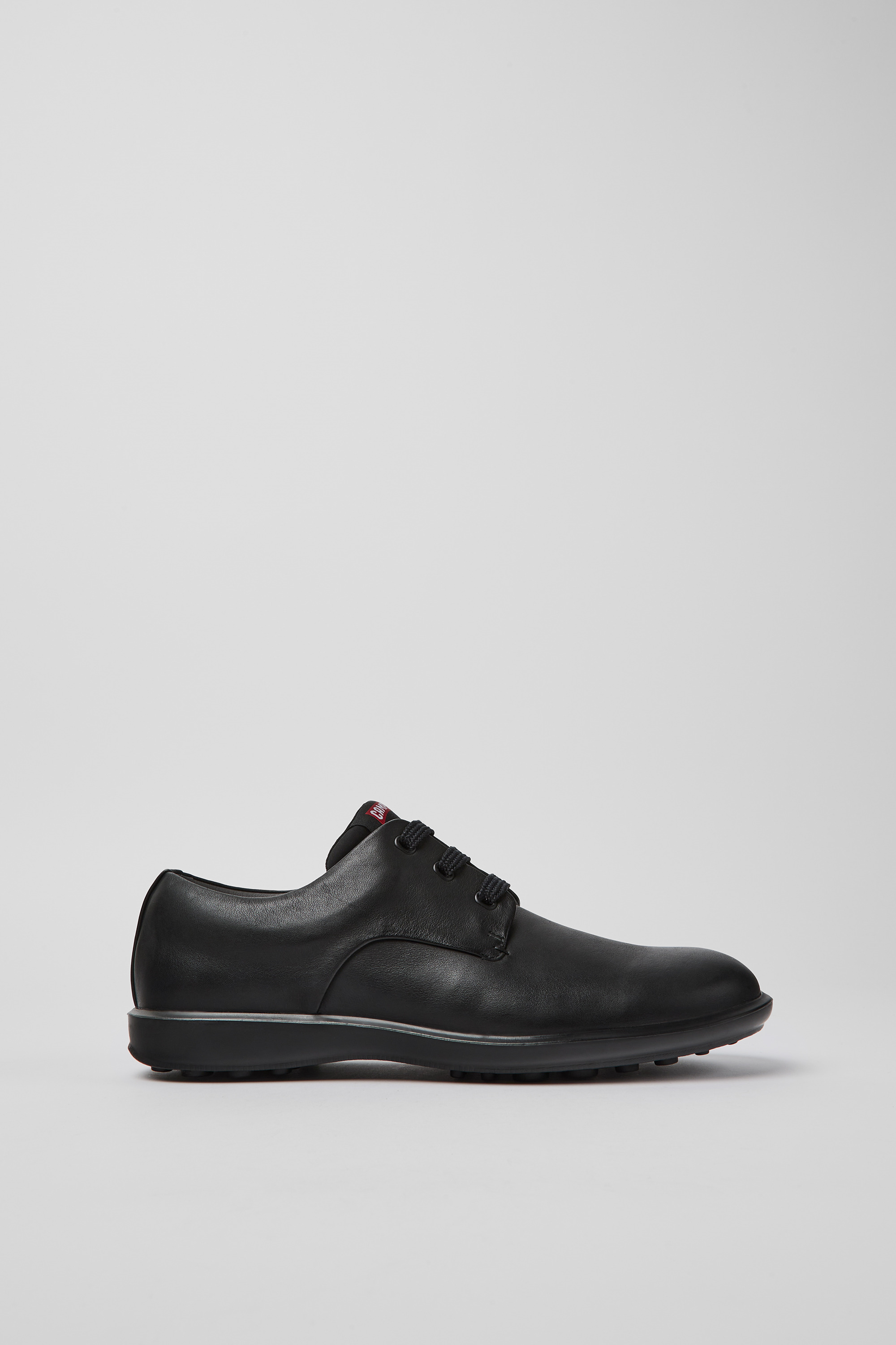 Atom Work - Black leather blucher shoes