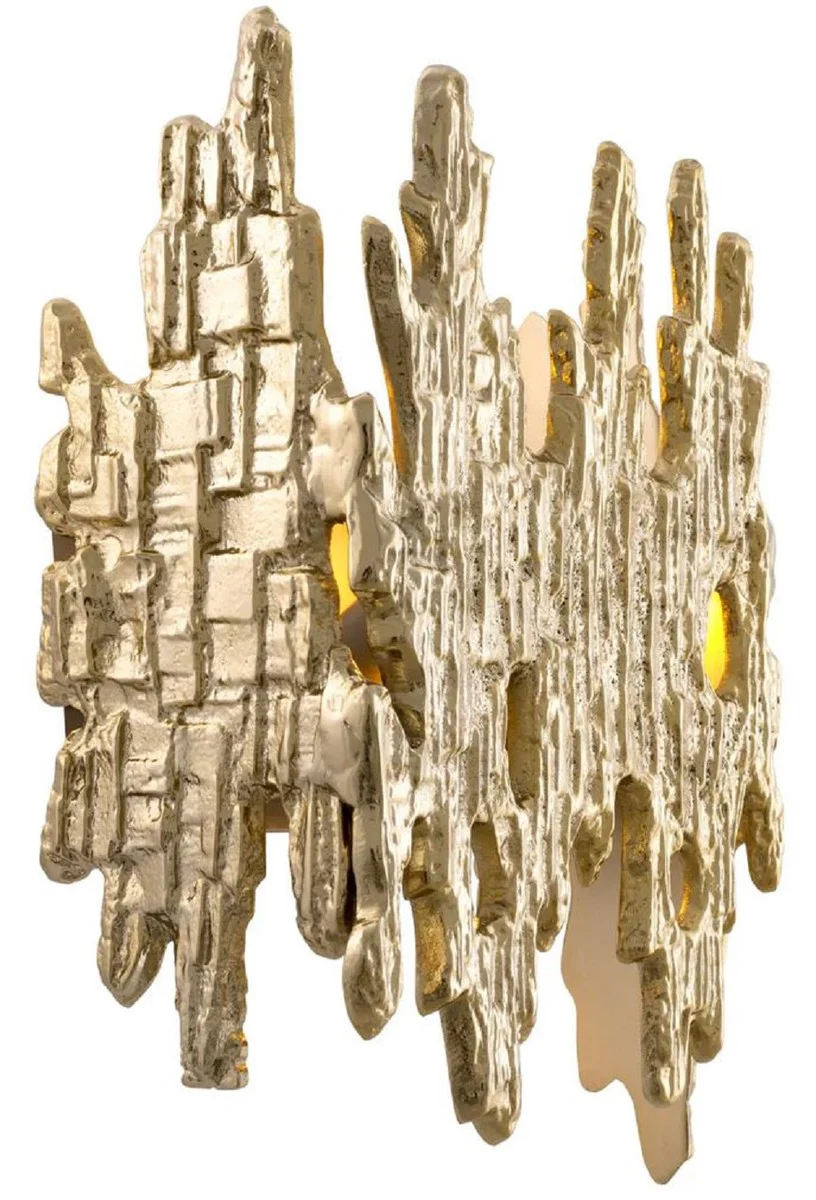 Casa Padrino l¨¢mpara de pared de dise?o de lujo oro 21 x 10,5 x A. 28 cm - L¨¢mpara de pared de sal¨®n - L¨¢mpara de pared de hotel - L¨¢mpara de pared de restaurante - Luces de lujo