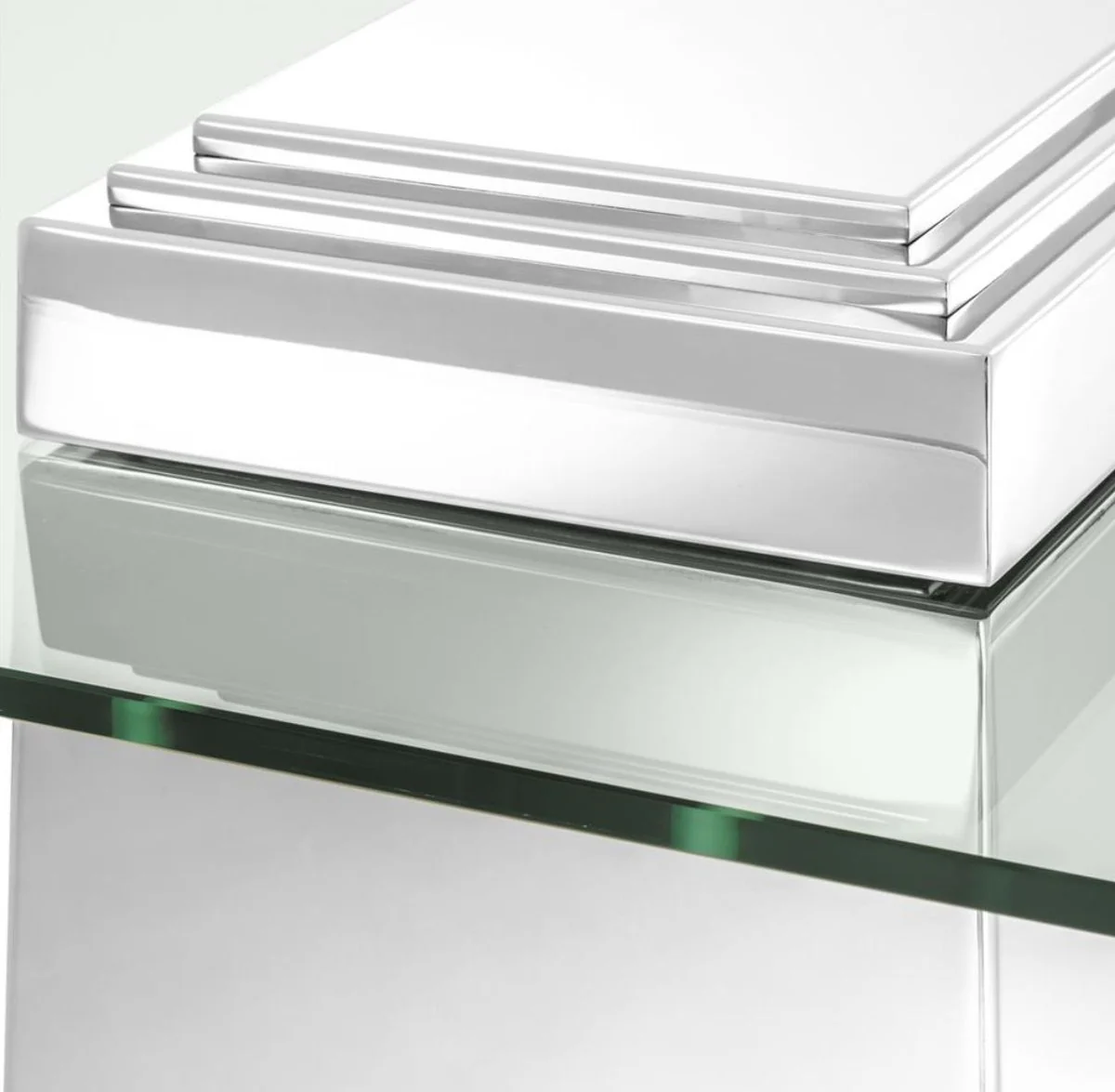 Casa Padrino mesa de centro de lujo plata 105 x 105 x H. 44 cm - Muebles de Sal¨®n de Lujo