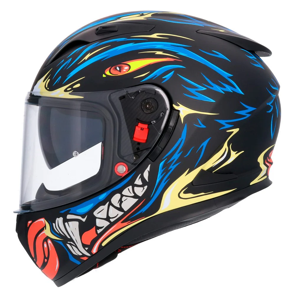 CASCO SHIRO SH-605 RAPAZ NEGRO MATE / AZUL