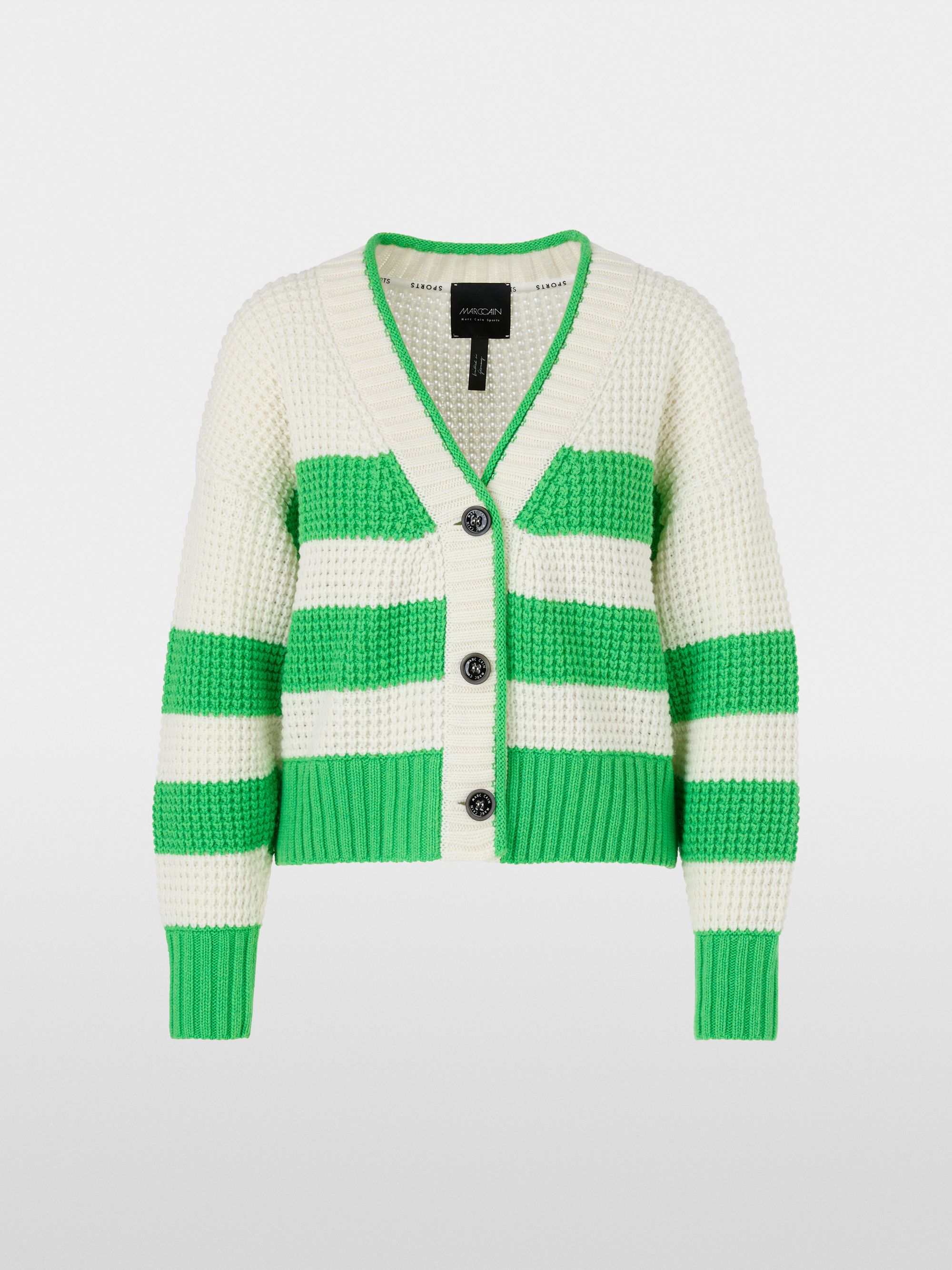 Marc-Cain Striped cardigan – Knitted in Germany