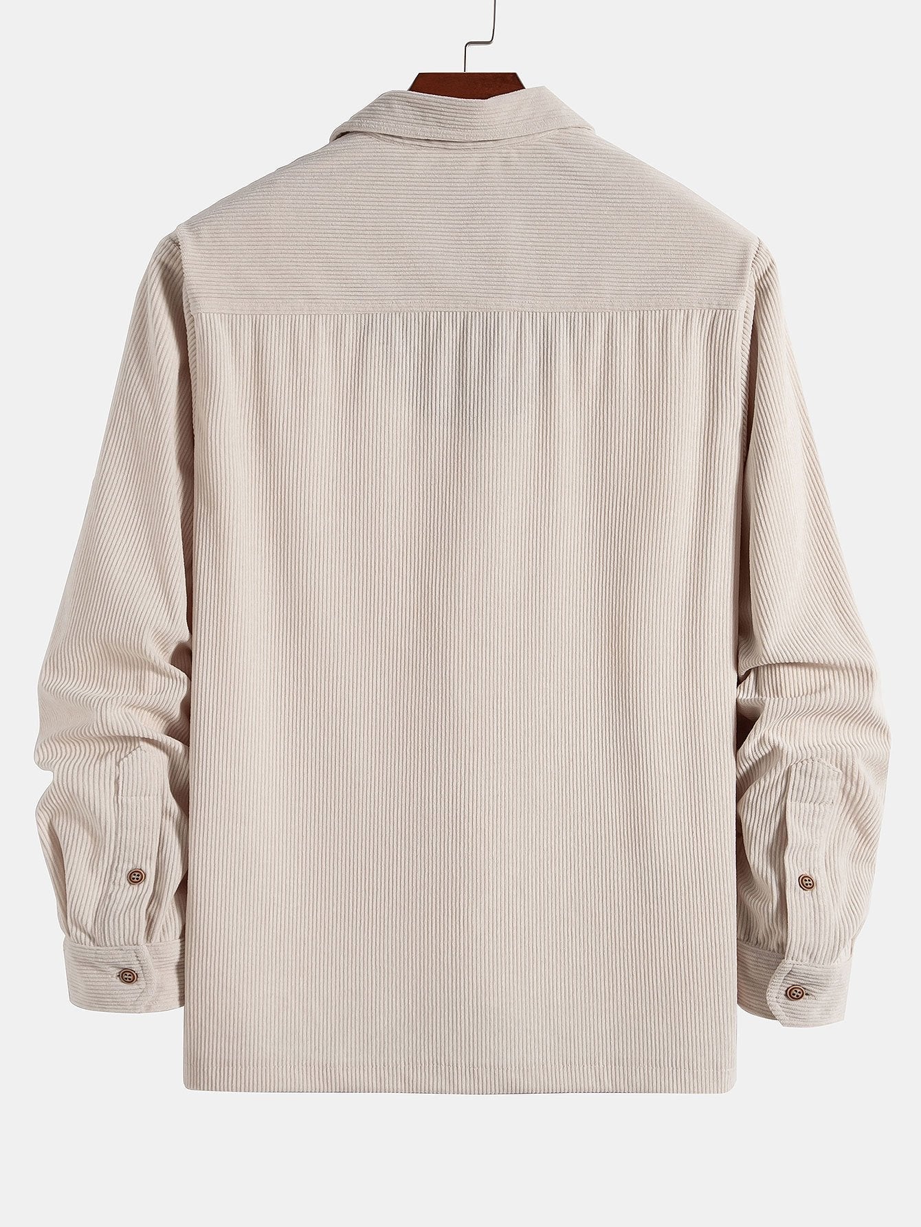 Long Sleeve Polo Collar Corduroy Shirt & Straight Leg Corduroy Pants