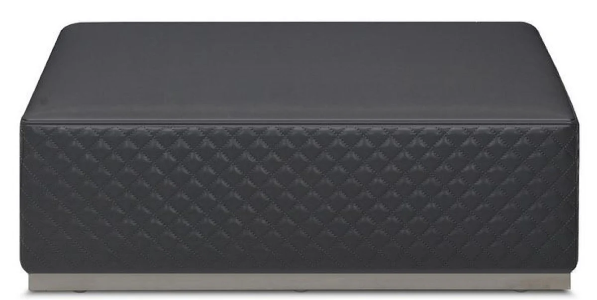 Casa Padrino taburete / reposapi¨¦s de cuero de lujo 89 x 89 x H. 30 cm - Muebles de Sala - Muebles de Cuero Genuino