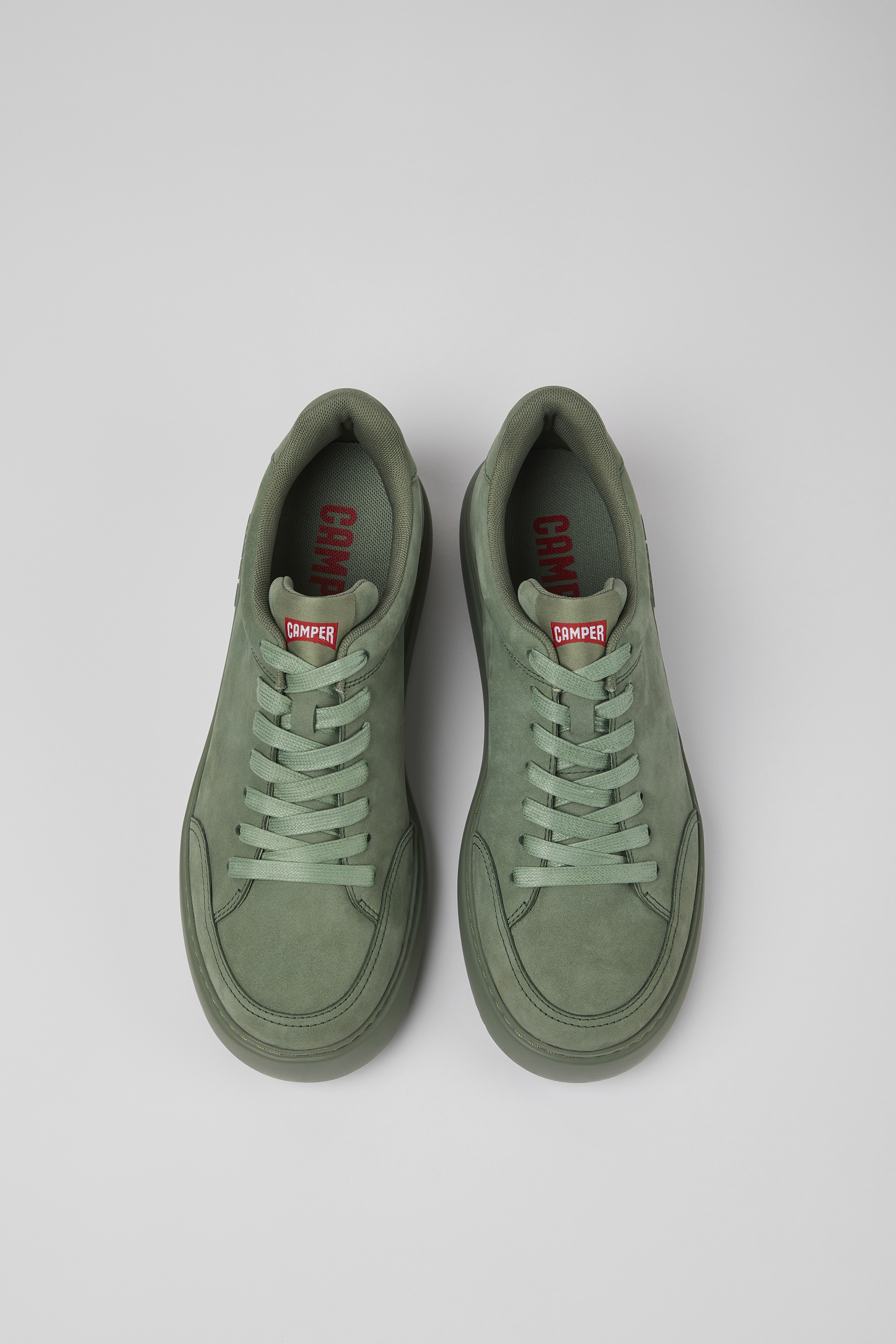 Runner K21 - Green nubuck sneakers for men
