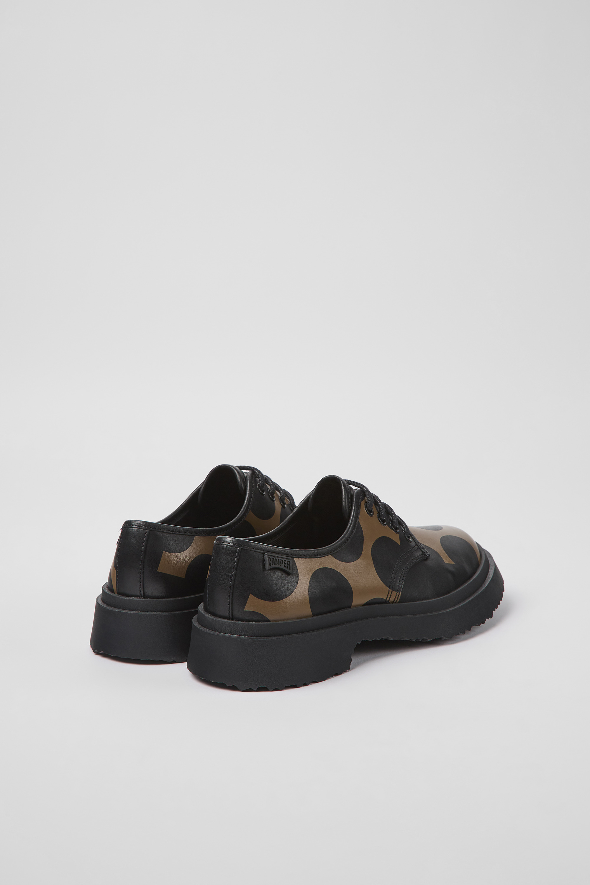 Twins - Black and brown leather shoes for women