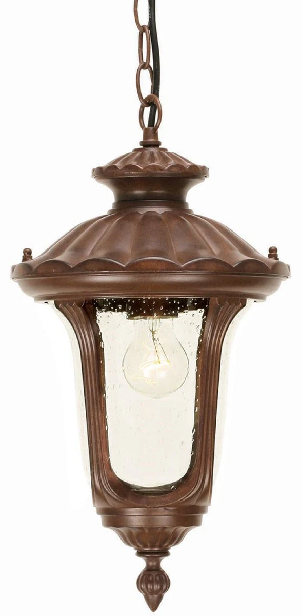 Casa Padrino lámpara colgante exterior barroco óxido Ø 23,5 x A. 43,5 cm - Lámpara exterior nostálgica terraza jardín balcón - Iluminación exterior nostálgica